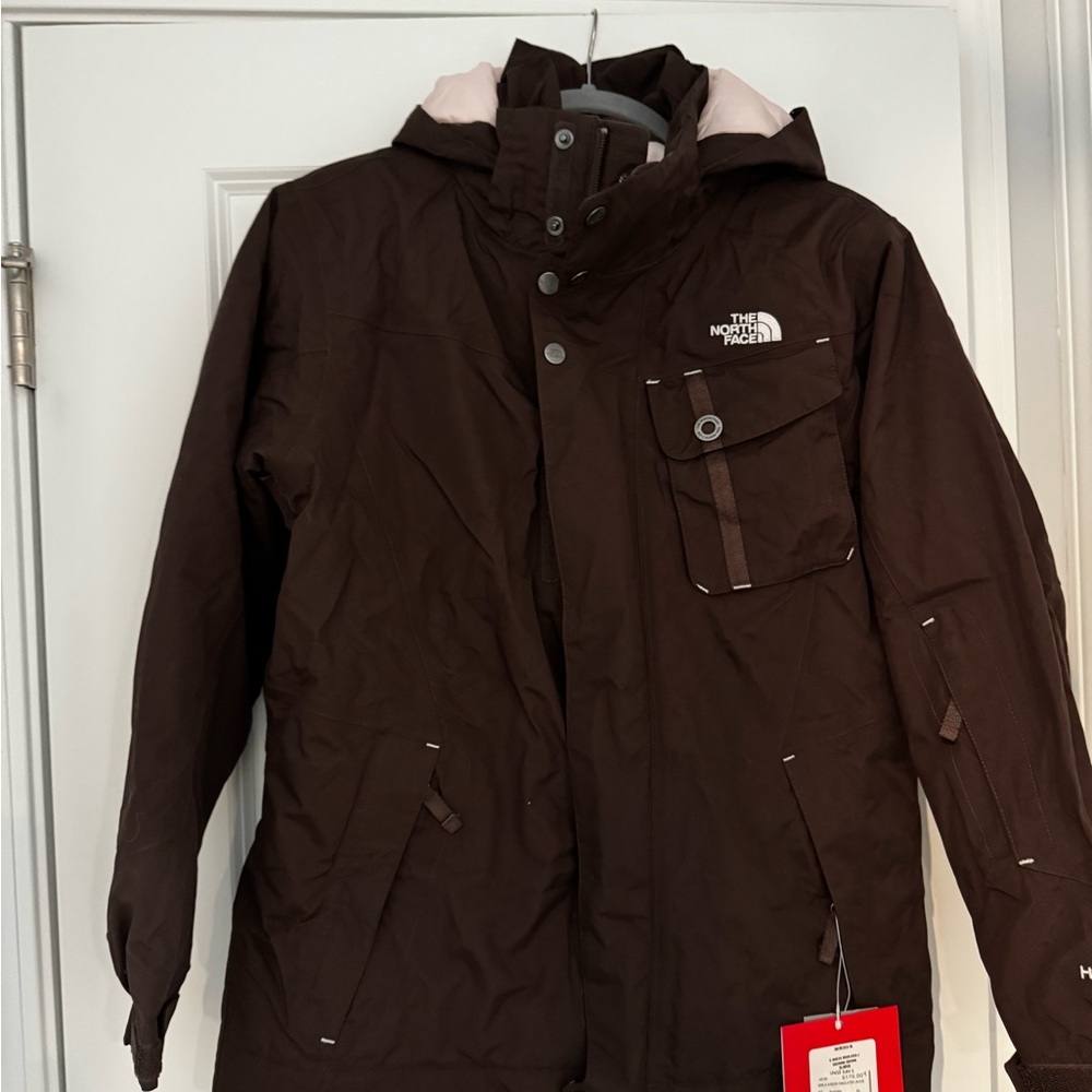 The North Face Brown with pale pink lining Hyvent Jacket